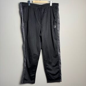 AND1 Mens Performance Athletic Track Pants Lightweight Black Size 2XL Basketball